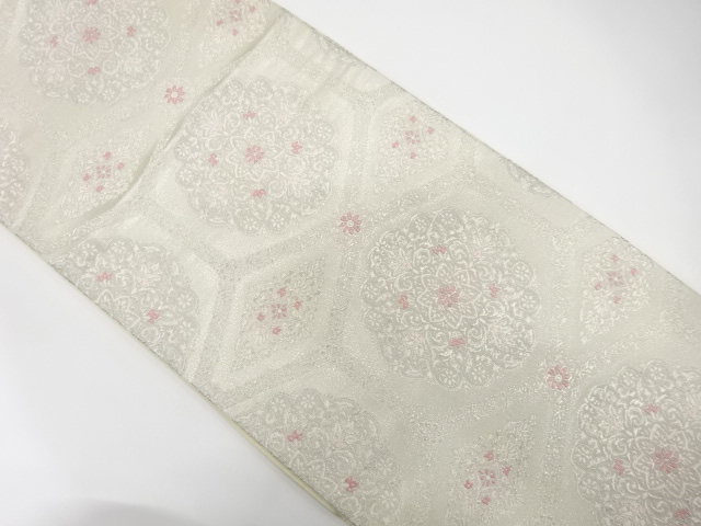 JAPANESE KIMONO / ANTIQUE FUKURO OBI / SILK / WOVEN KIKKO